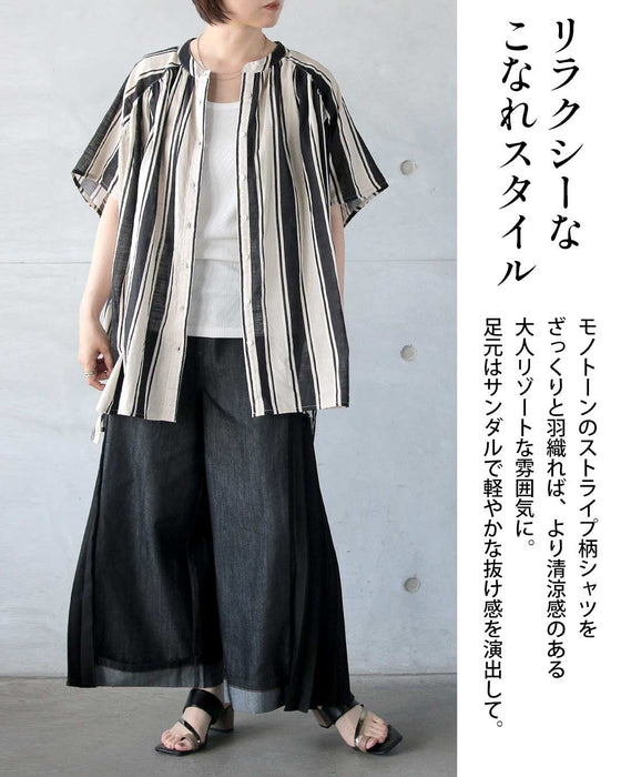細見えを叶える プリーツ切替デニム