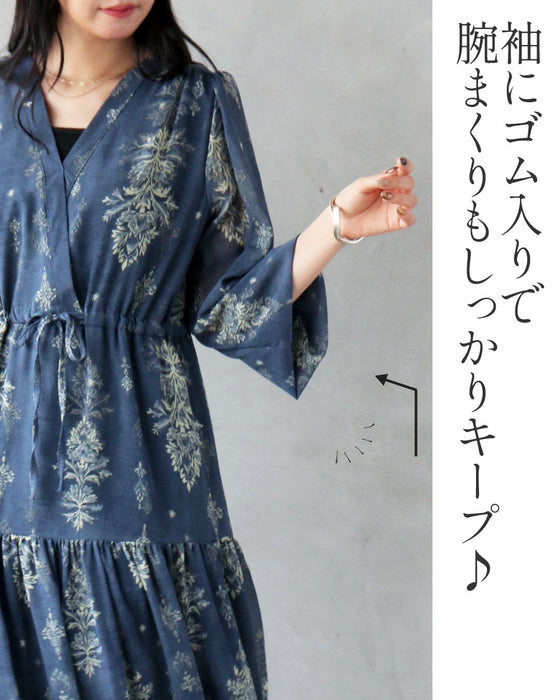静かに華やぐダマスク 洗練シアーワンピース