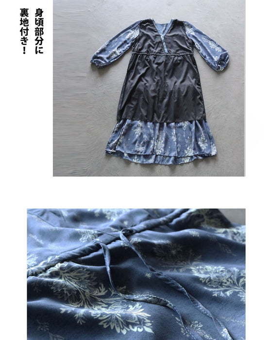 静かに華やぐダマスク 洗練シアーワンピース