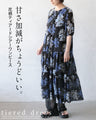 甘さ加減がちょうどいい。花柄ティアードシアーワンピース