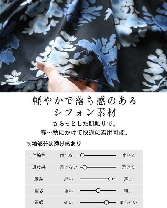 甘さ加減がちょうどいい。花柄ティアードシアーワンピース