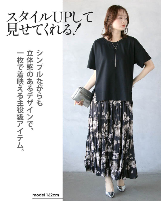 シンプル以上の存在感。立体切替の美シルエットＴシャツ