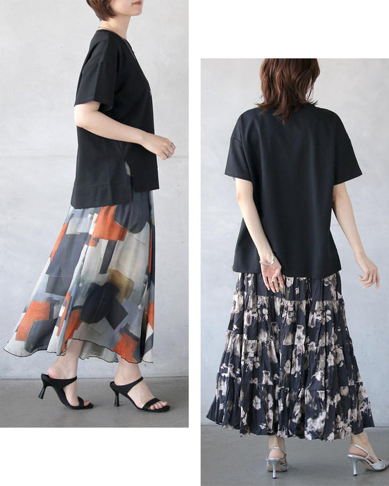 シンプル以上の存在感。立体切替の美シルエットＴシャツ