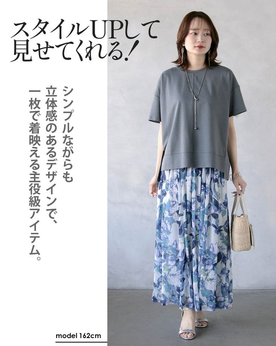 シンプル以上の存在感。立体切替の美シルエットＴシャツ