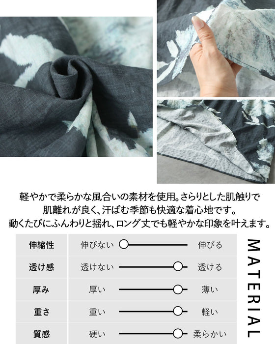 甘さを脱いだ、大人の花柄。モードワンピース