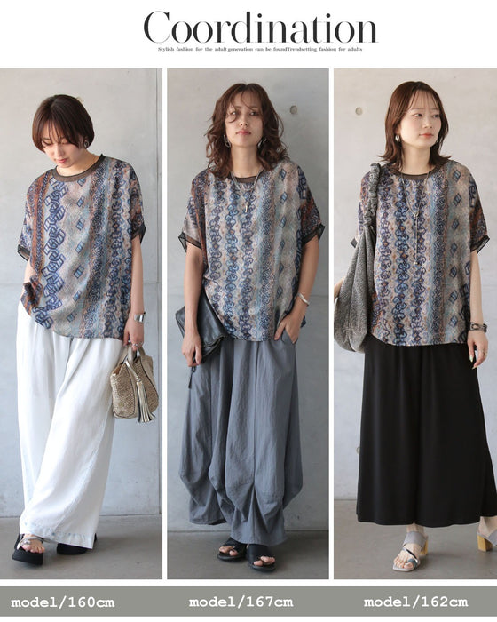 纏うだけで、絵になる。アート柄シアートップス