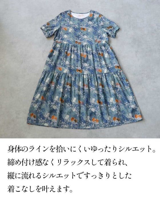 和の趣を、モダンに纏う。ティアード柄ワンピース