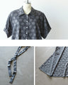 (5月12日頃から順次出荷予定) 花柄を、知的に。「リボンが表情を変える」ジャカードシャツワンピース