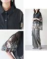 花柄を、もっと洗練。オリジナルアート柄シアーシャツ