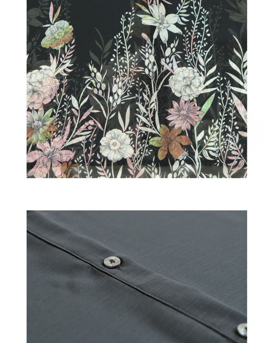 花柄を、もっと洗練。オリジナルアート柄シアーシャツ