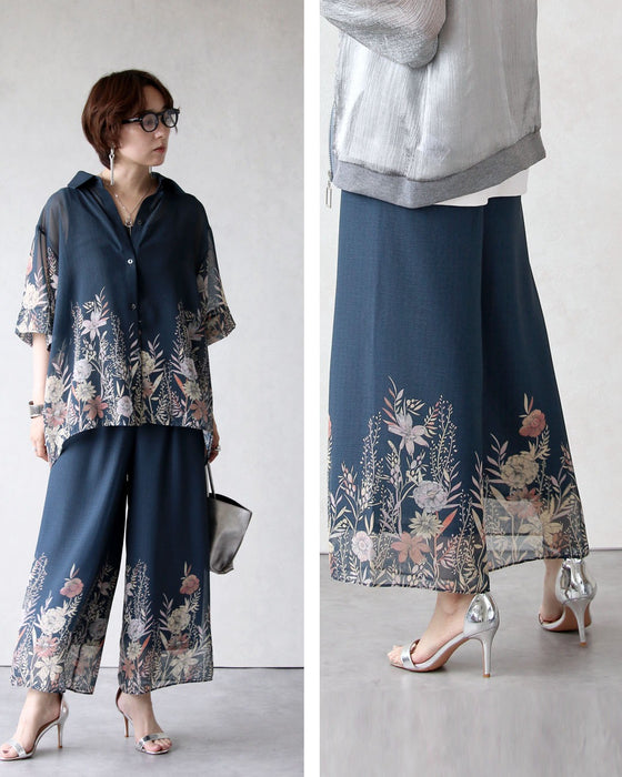 花柄を、もっと洗練。オリジナルアート柄シアーパンツ