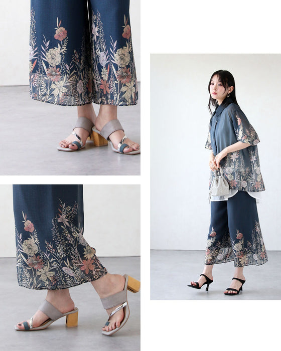 花柄を、もっと洗練。オリジナルアート柄シアーパンツ