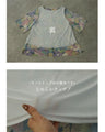 美を描く花模様 花柄シアーブラウス