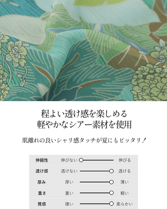 美を描く花模様 花柄シアーブラウス