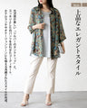 纏うだけで絵になる。美ドレープアート柄シアーシャツ