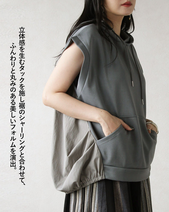 ただのベストじゃない。立体フォルム異素材ベスト