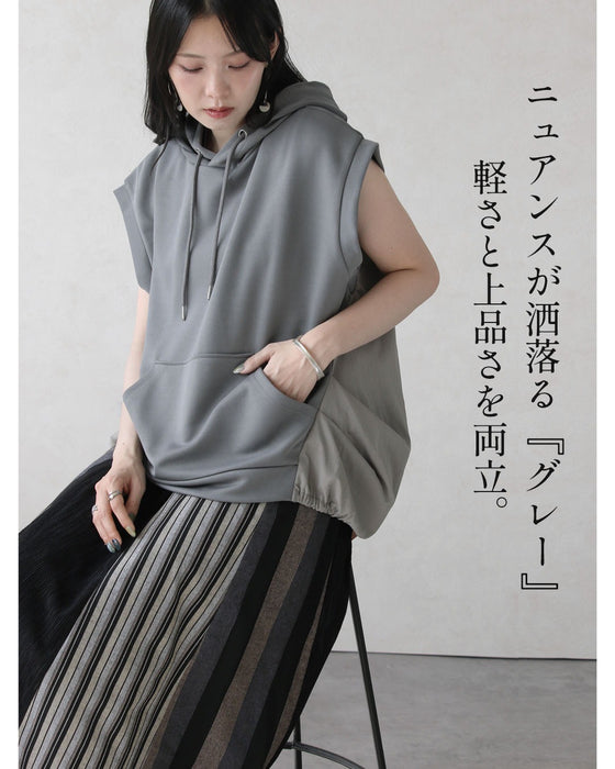 ただのベストじゃない。立体フォルム異素材ベスト