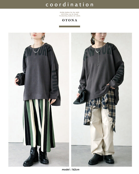 絶妙ロゴの抜け感ゆるシルエットトップス