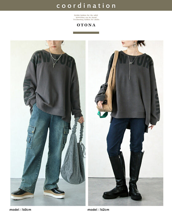 絶妙ロゴの抜け感ゆるシルエットトップス