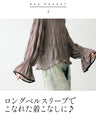プリーツが生む陰影。後ろリボン上品ブラウス