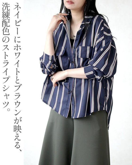 羽織って、重ねて。着こなし広がる、大人のストライプシャツ。