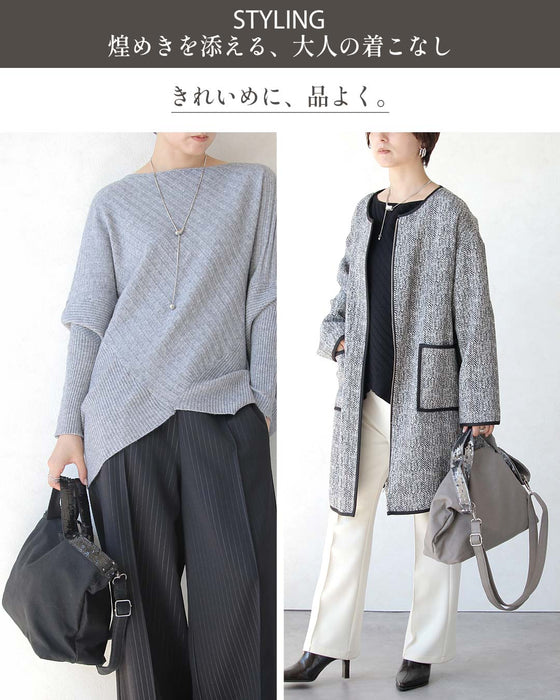 さりげない煌めき。大人のスパンコール2WAYトートバッグ