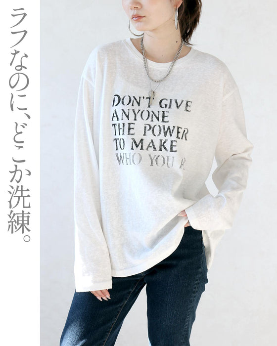 かすれロゴで、大人の抜け感。ヴィンテージロゴT
