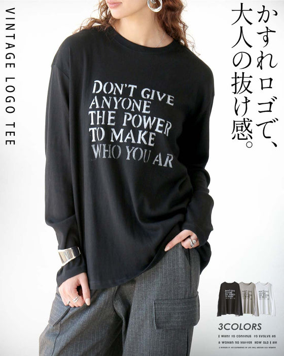 かすれロゴで、大人の抜け感。ヴィンテージロゴT