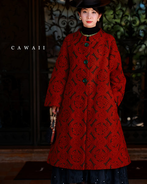 M~L/2L~3L対応）ダマスク柄を見つめてコート – ONE PEACE ONLINE