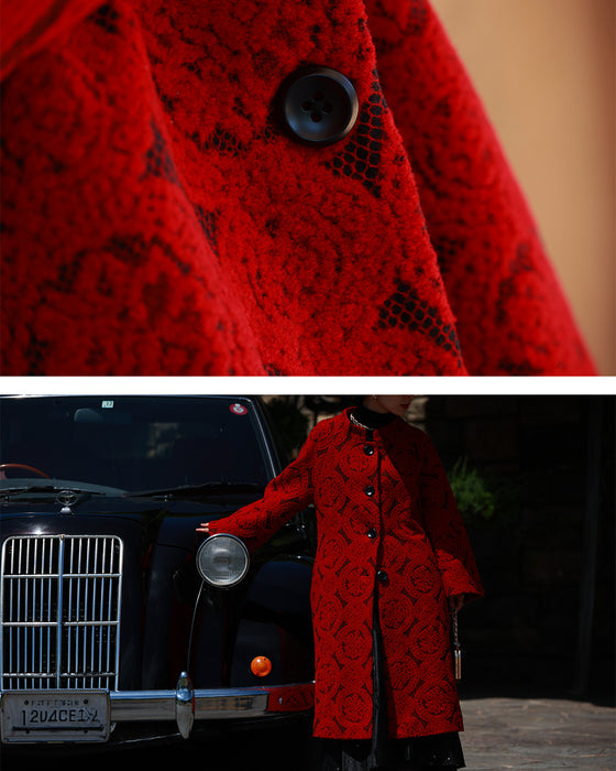 【予約商品】(M~L/2L~3L対応)ダマスク柄を見つめてコート