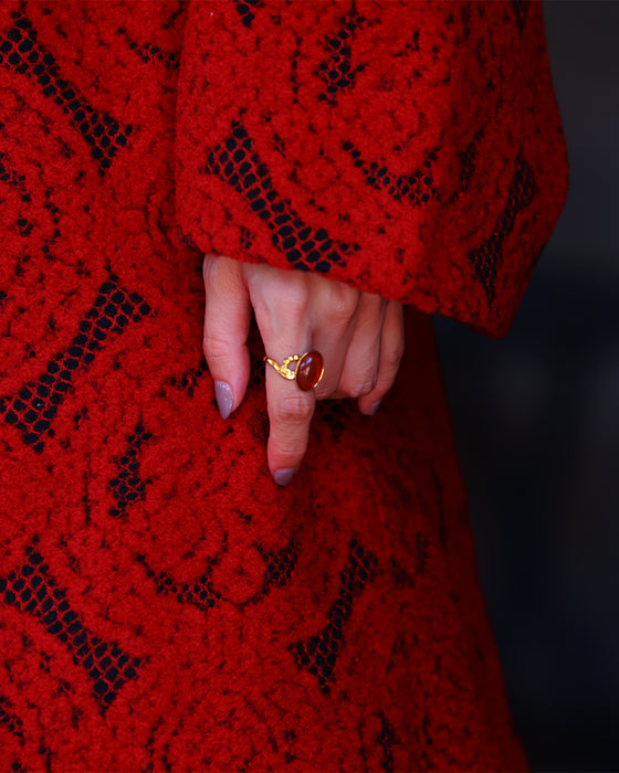 【予約商品】(M~L/2L~3L対応)ダマスク柄を見つめてコート