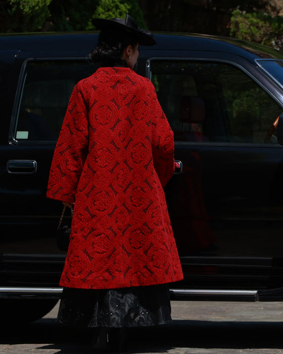 【予約商品】(M~L/2L~3L対応)ダマスク柄を見つめてコート