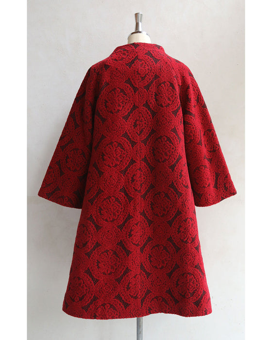 【予約商品】(M~L/2L~3L対応)ダマスク柄を見つめてコート