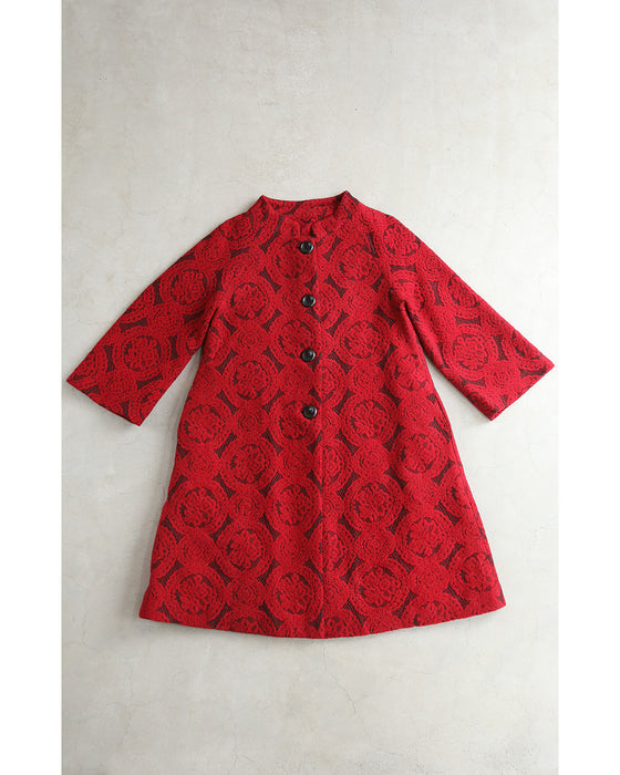 【予約商品】(M~L/2L~3L対応)ダマスク柄を見つめてコート