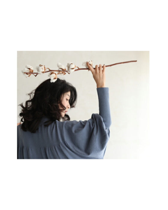 ゆったりポワン袖 ニットワンピース