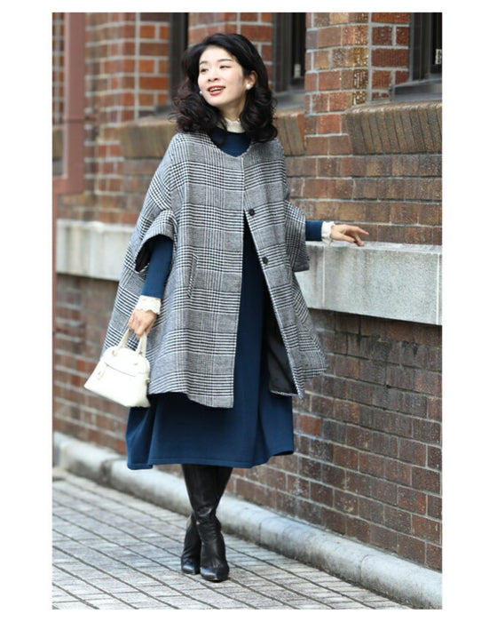 ゆったりポワン袖 ニットワンピース