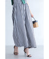 Cool and refreshing gingham check overalls (with belt)
