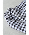 Cool and refreshing gingham check overalls (with belt)