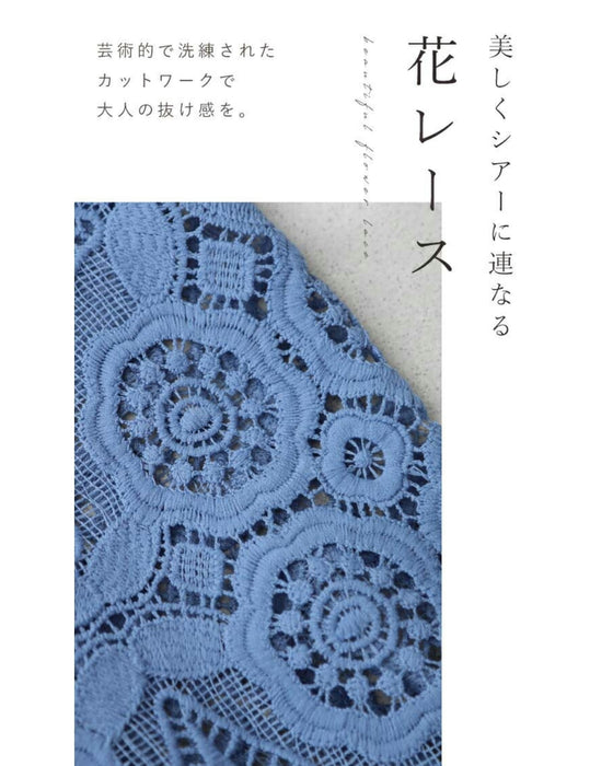 Beautiful cutwork lace long shirt