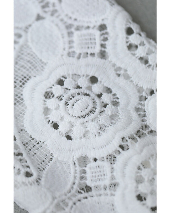 Beautiful cutwork lace long shirt