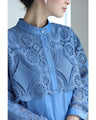 Beautiful cutwork lace long shirt
