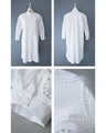 美しいカットワークレースロングシャツ