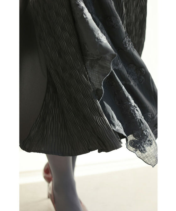 Asymmetrical midi skirt with a stylish drawstring design