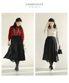 Asymmetrical midi skirt with a stylish drawstring design