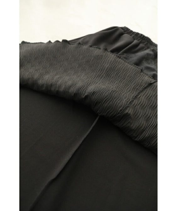 Asymmetrical midi skirt with a stylish drawstring design