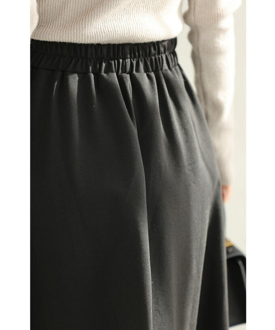 Asymmetrical midi skirt with a stylish drawstring design