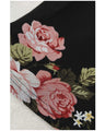 Warm and cozy with fleece lining. Elegant rose print pullover top