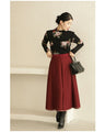 Warm and cozy with fleece lining. Elegant rose print pullover top