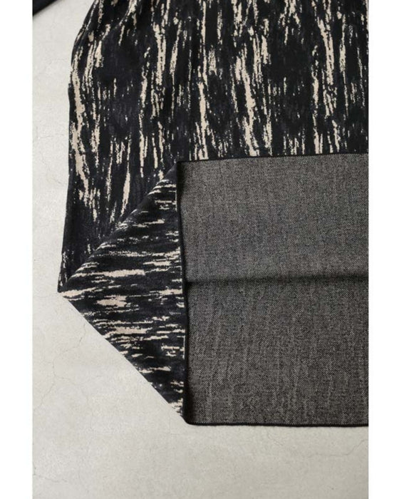 グラフィックペイント柄ニットミディアムワンピース