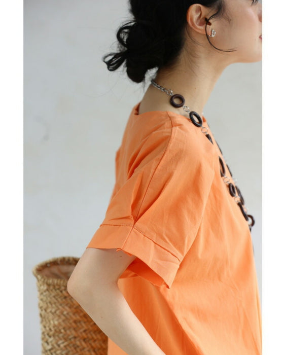 A secret A-line tuck long dress with a flared hem